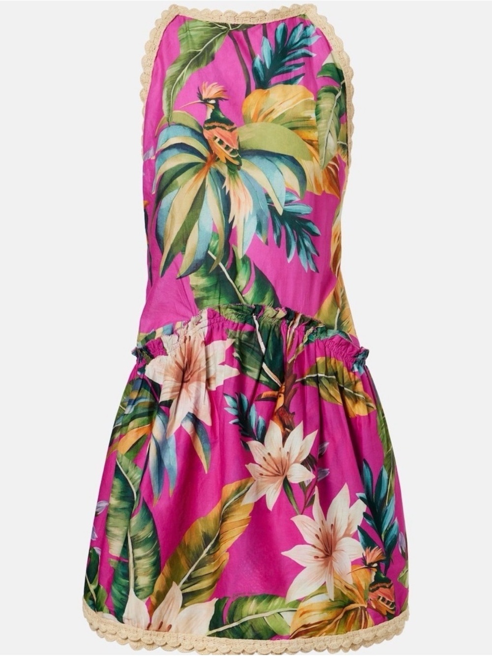 NWT Farm Rio Tropicana Backless Tropical Print Mini Dress - size Medium - $198 - Picture 6 of 7